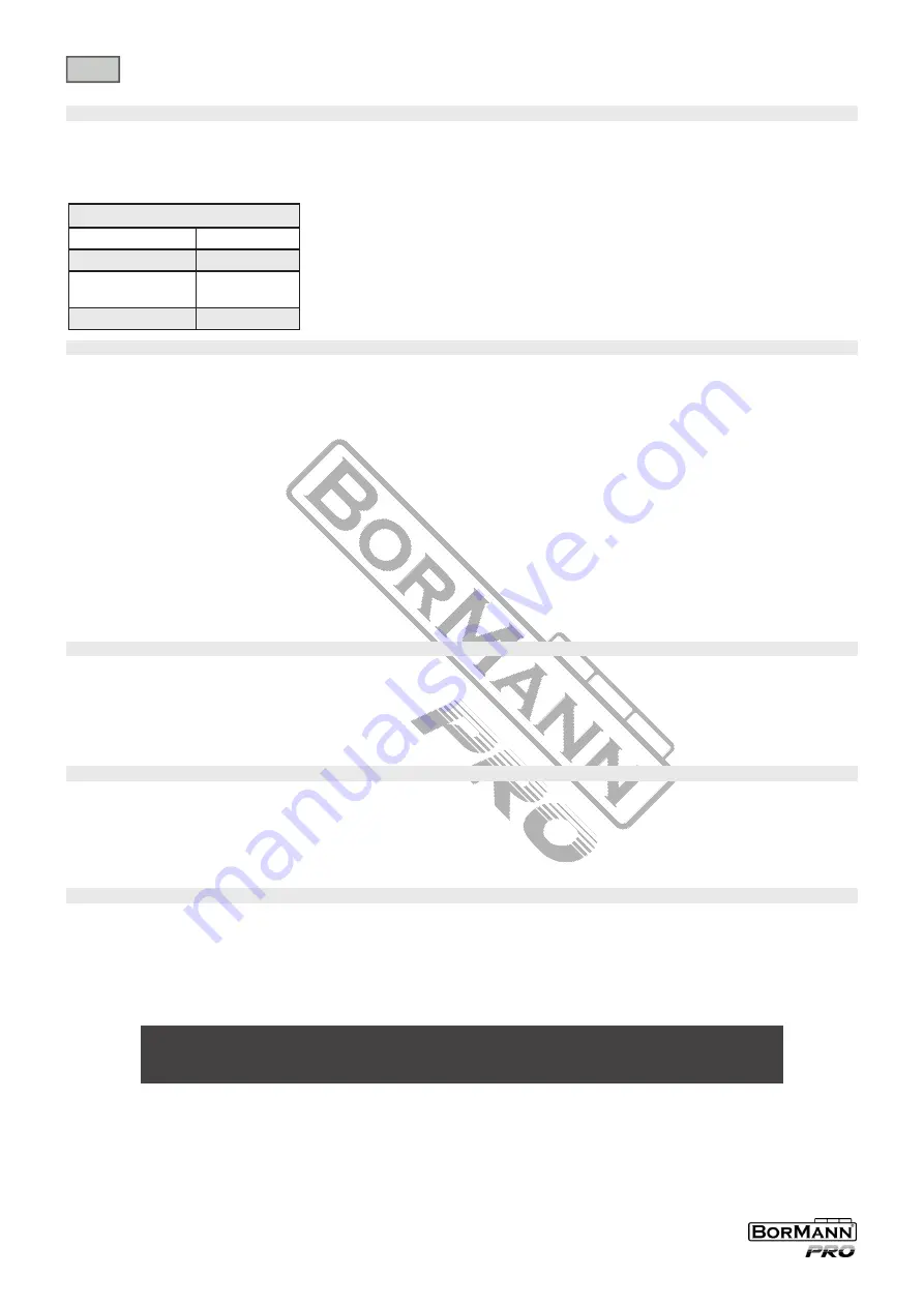 BorMann PRO BDD2500 User Manual Download Page 7