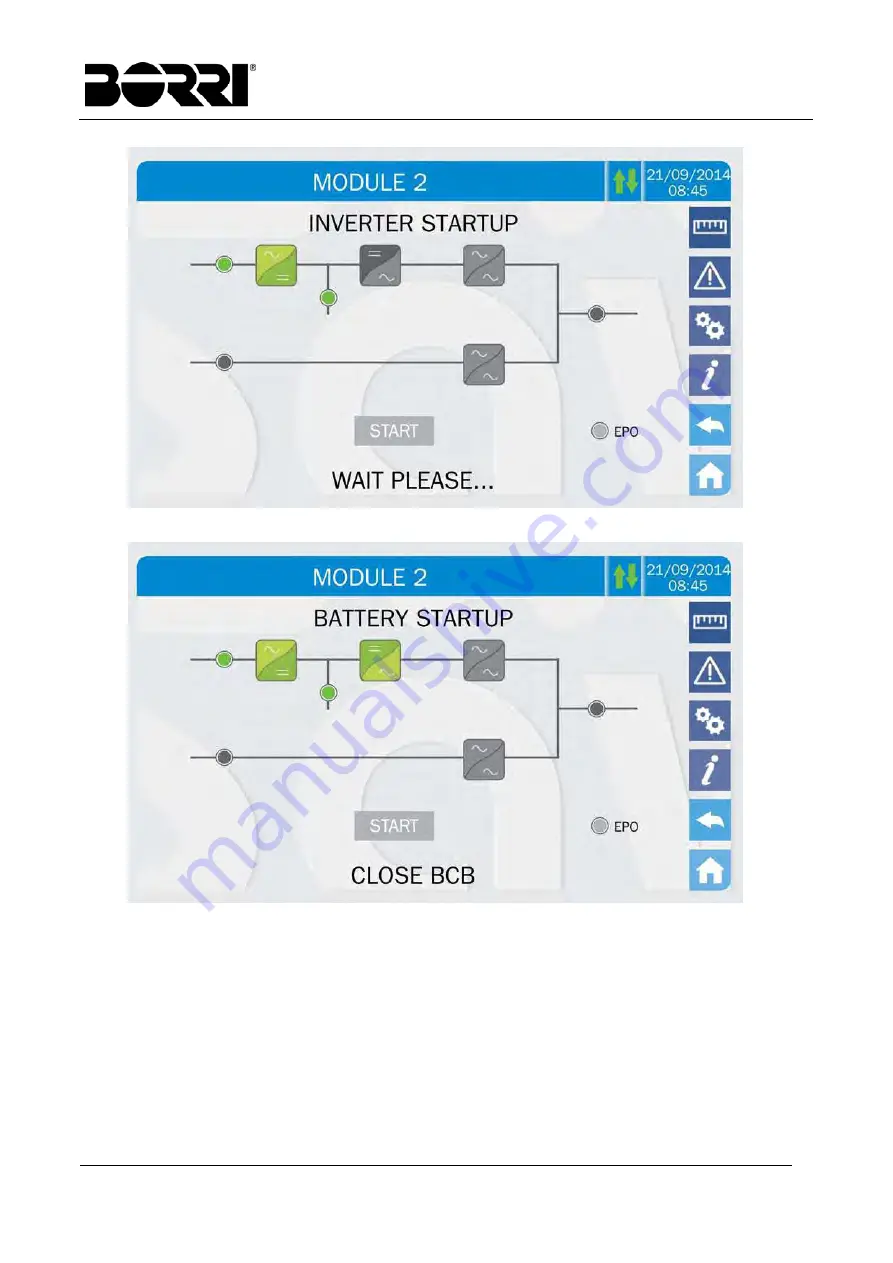 Borri UPSaver 1000 kVa Operating Manual Download Page 107