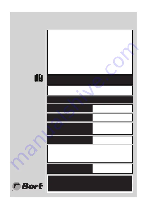 Bort 91270689 Manual Download Page 26