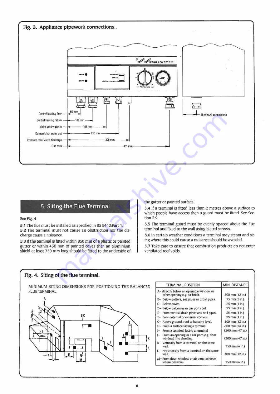 Bosch Thermotechnik WORCESTER 230 Combi RSF Installation And Servicing Instructions Download Page 6