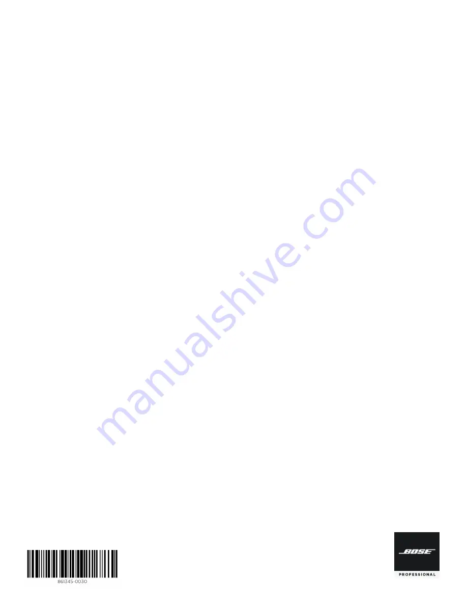 Bose Professional FreeSpace FS4SE Installation Manual Download Page 9