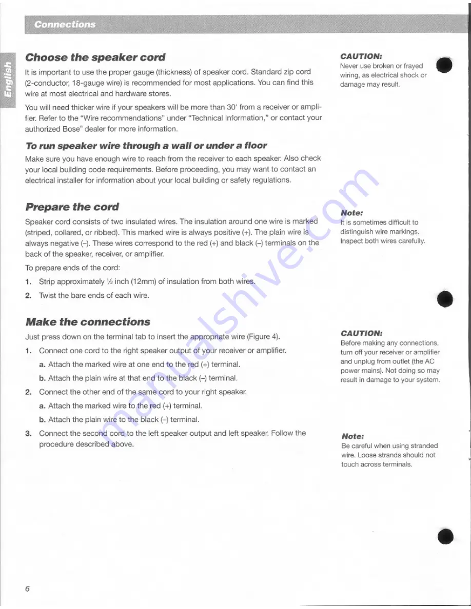 Bose 501 Series V Owner'S Manual Download Page 6