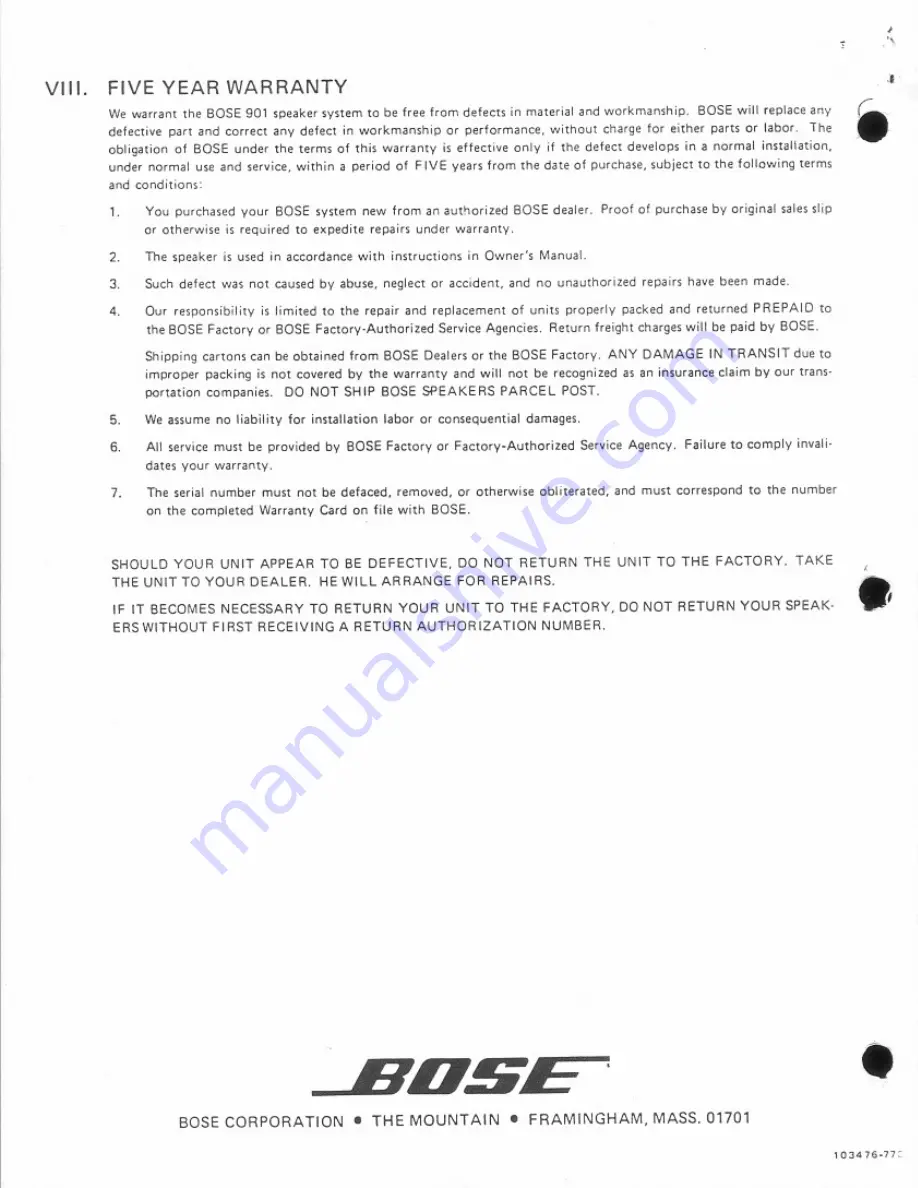 Bose 901 Series II Owner'S Manual Download Page 16