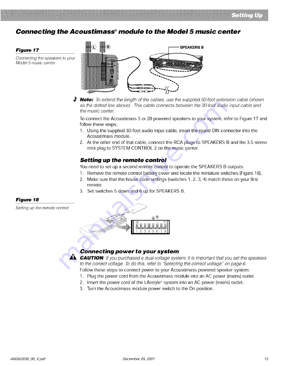 Bose Acoustimass 20 Скачать руководство пользователя страница 17