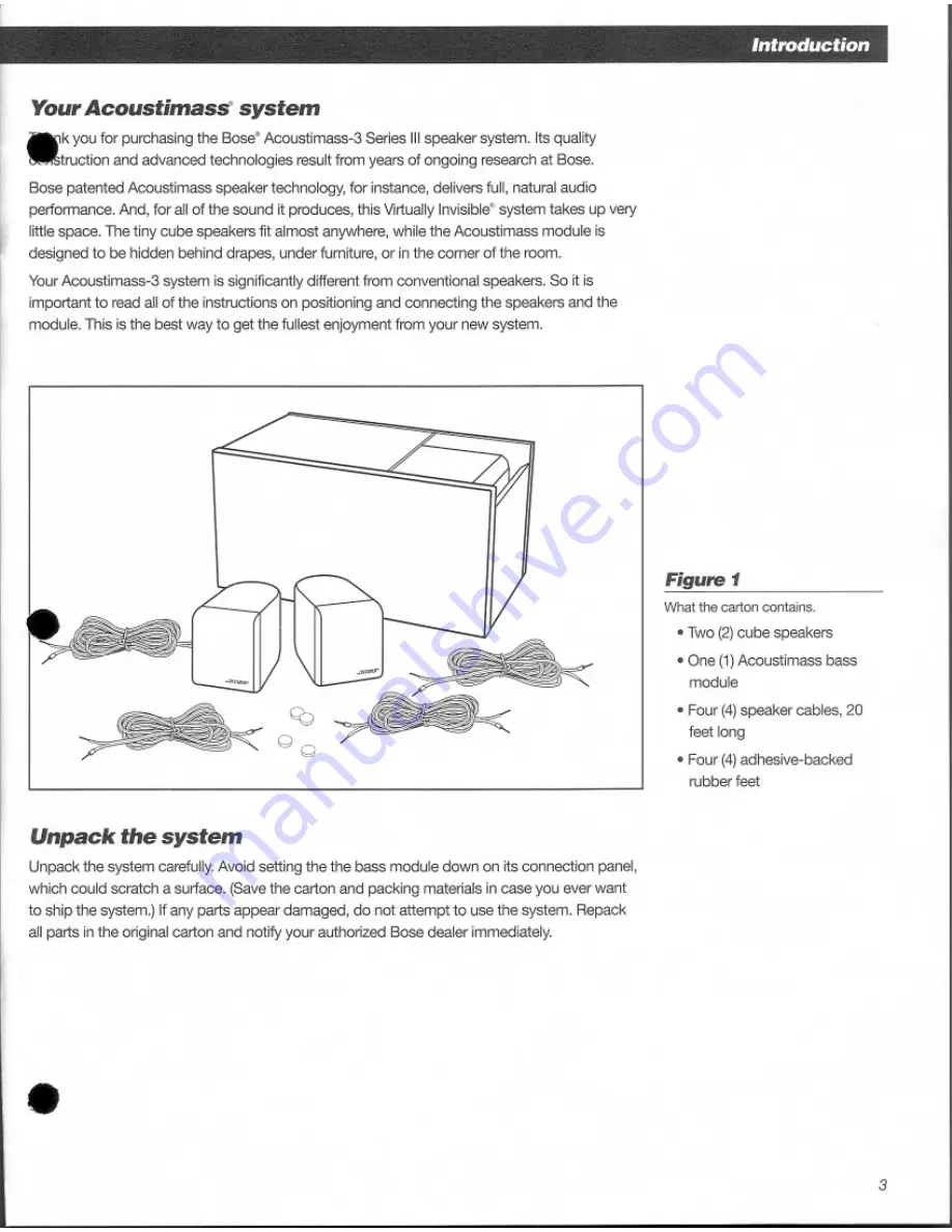 Bose Acoustimass 3 Series III Owner'S Manual Download Page 3