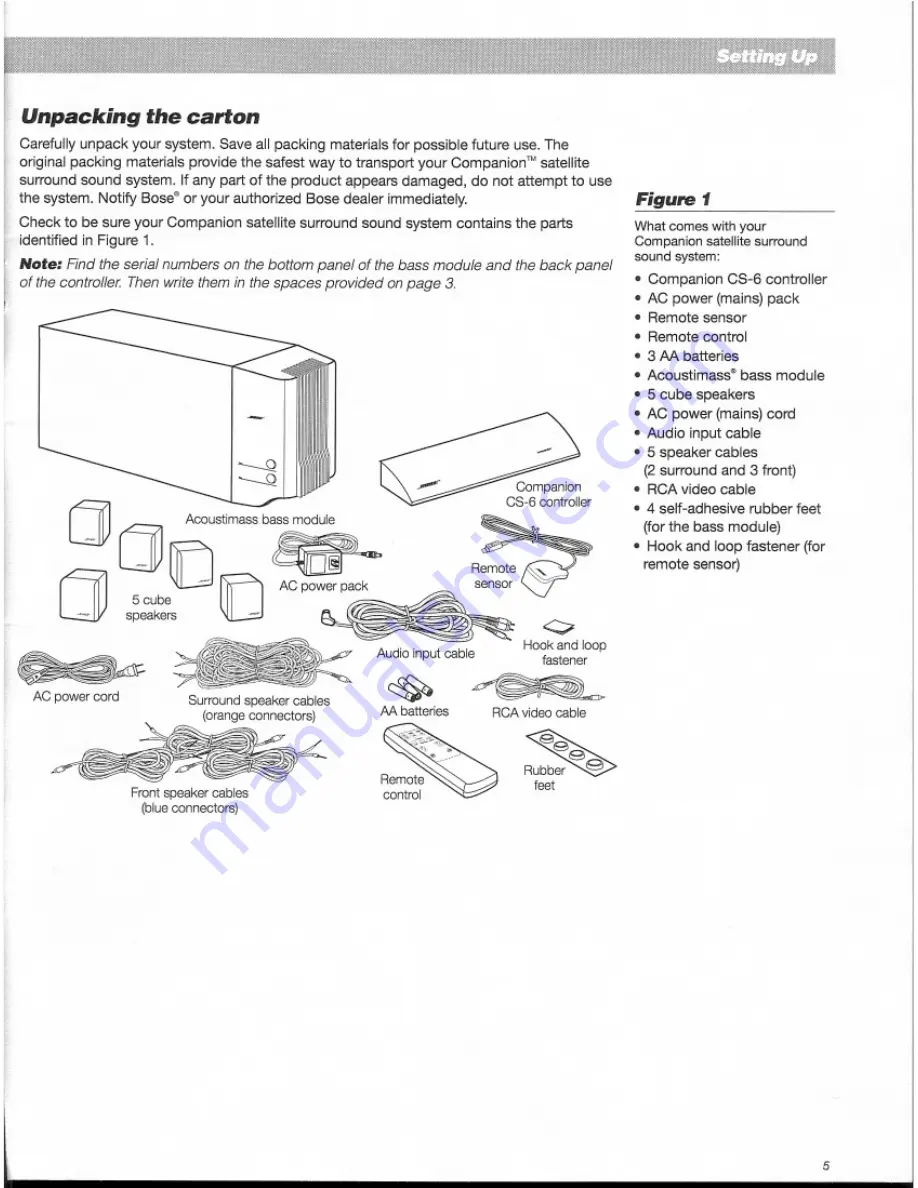 Bose Companion Satellite Скачать руководство пользователя страница 5
