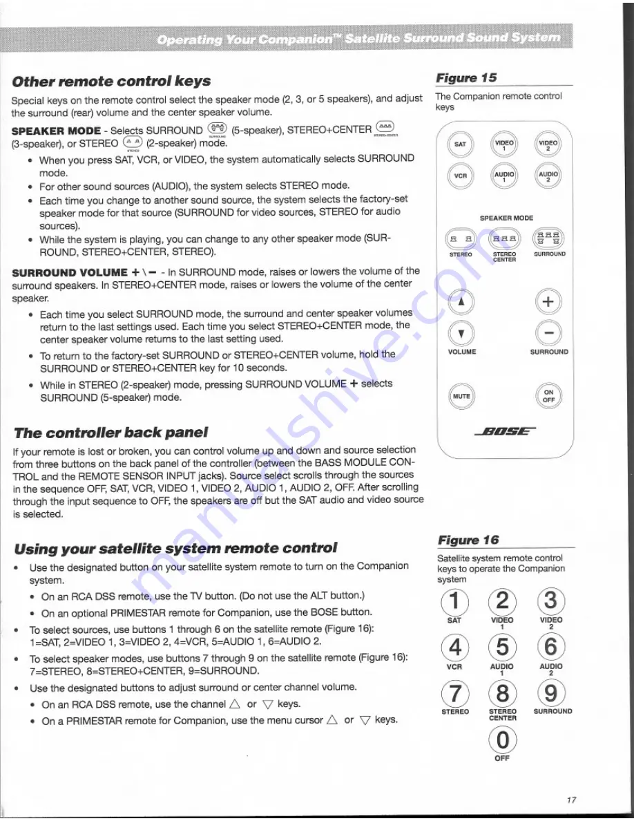 Bose Companion Satellite Скачать руководство пользователя страница 17