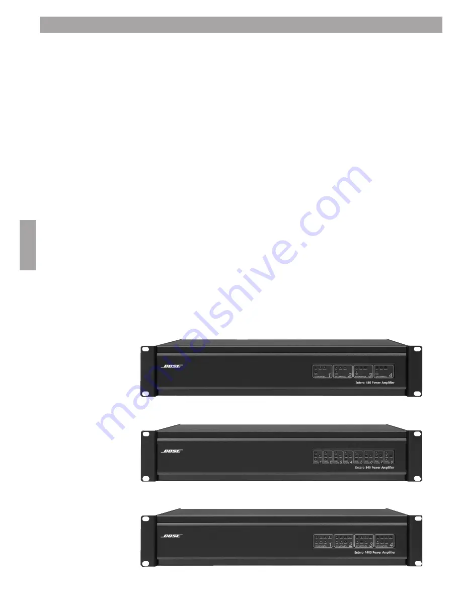 Bose Entero 4100 Installation & Operation Manual Download Page 44