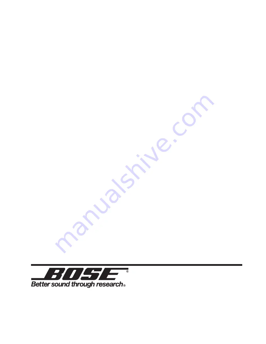 Bose FreeSpace 16 Service Manual Download Page 8