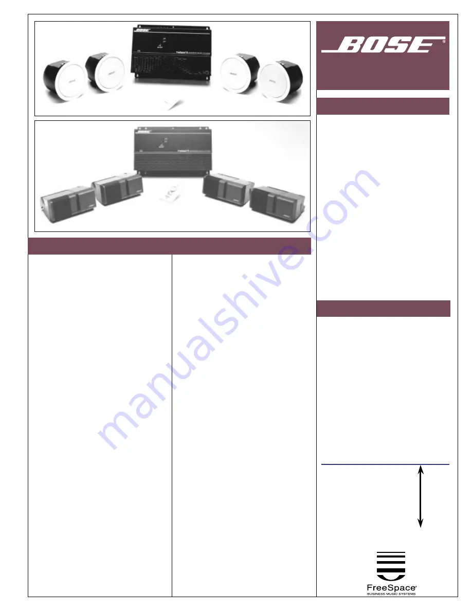 Bose FreeSpace 6 Technical Specifications Download Page 1