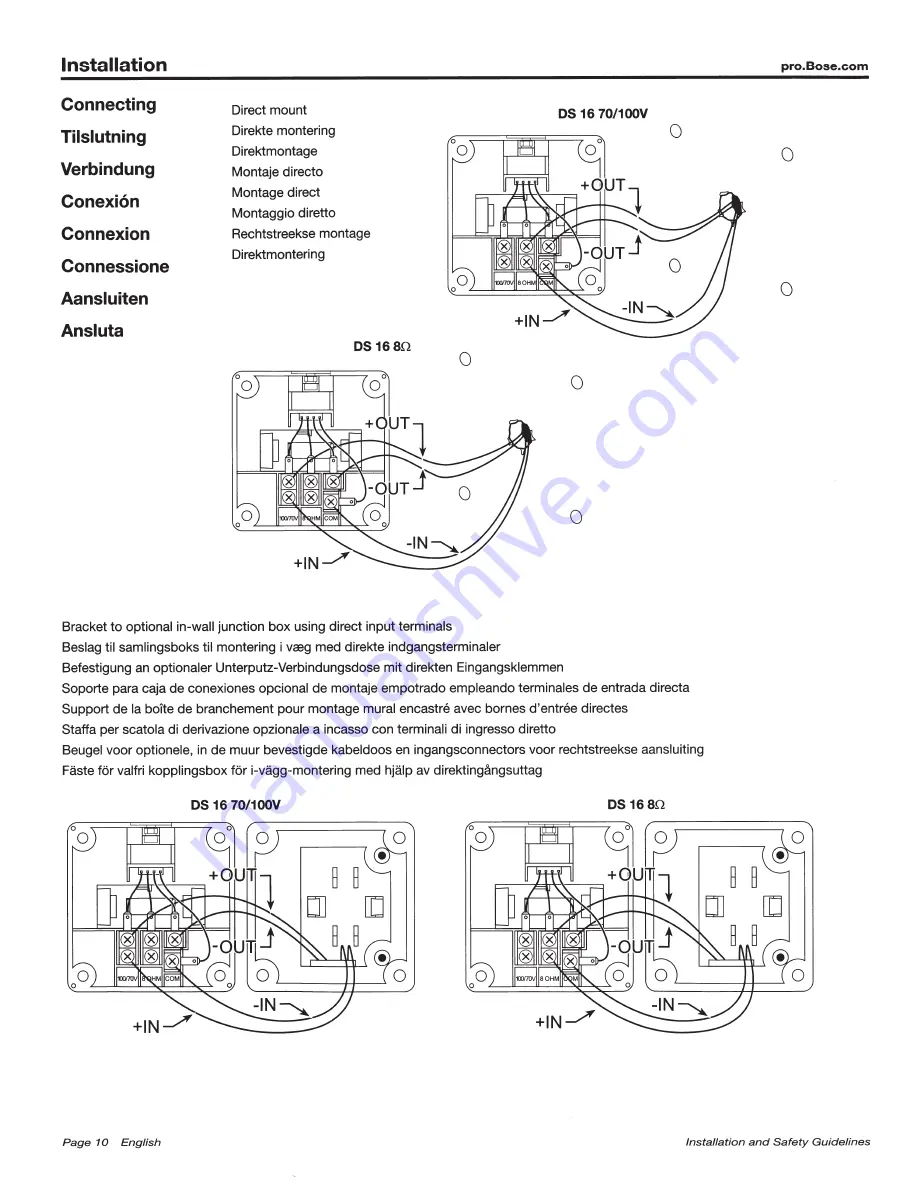 Bose FreeSpace DS 16S Скачать руководство пользователя страница 10