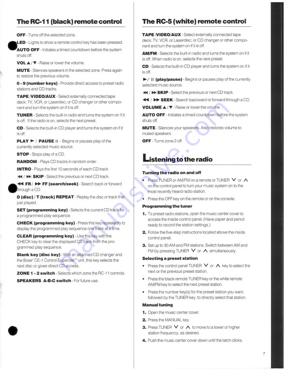 Bose Lifestyle 11 Owner'S Manual Download Page 7