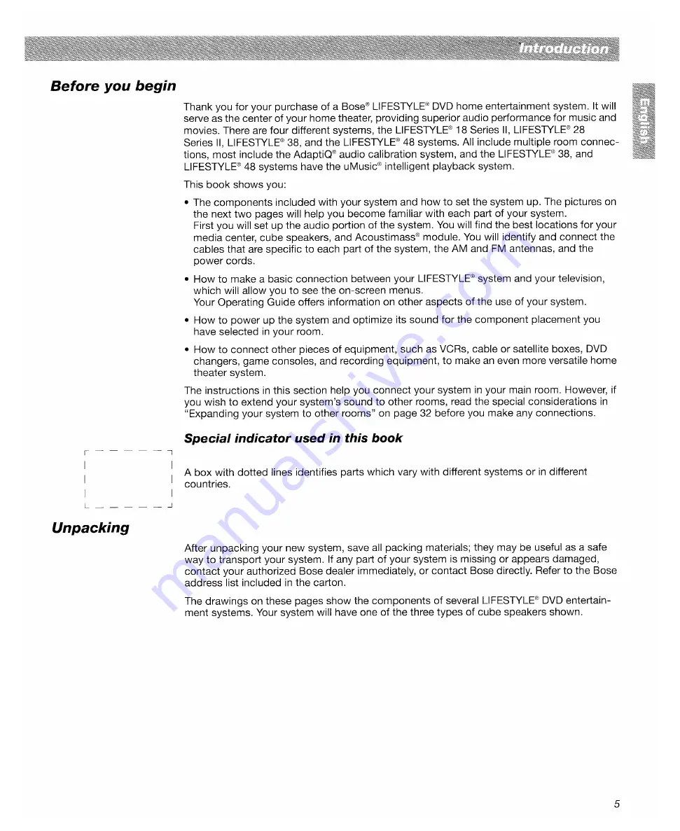 Bose LifeStyle 18 Quick Setup Manual Download Page 8