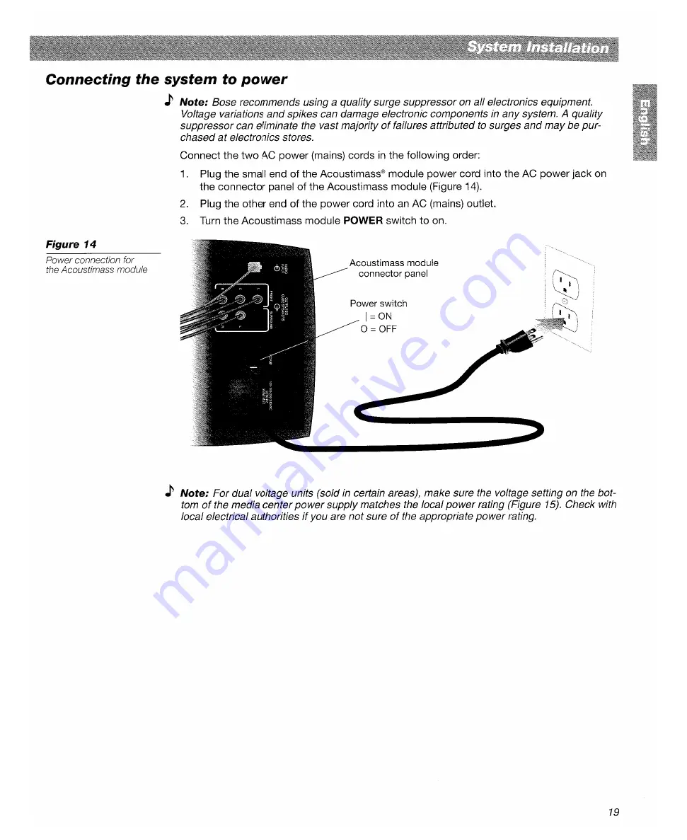 Bose LifeStyle 18 Quick Setup Manual Download Page 22