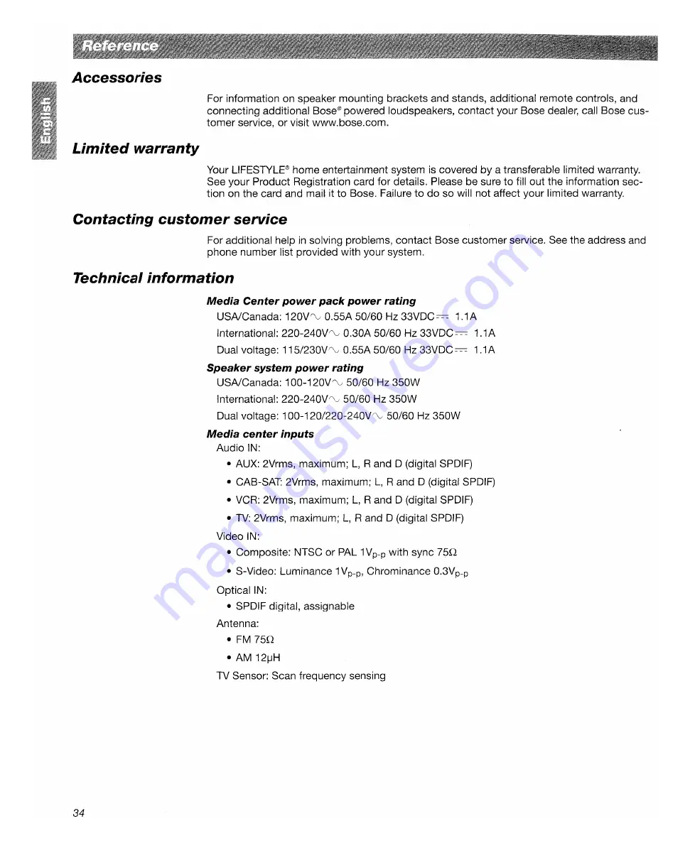 Bose LifeStyle 18 Quick Setup Manual Download Page 37