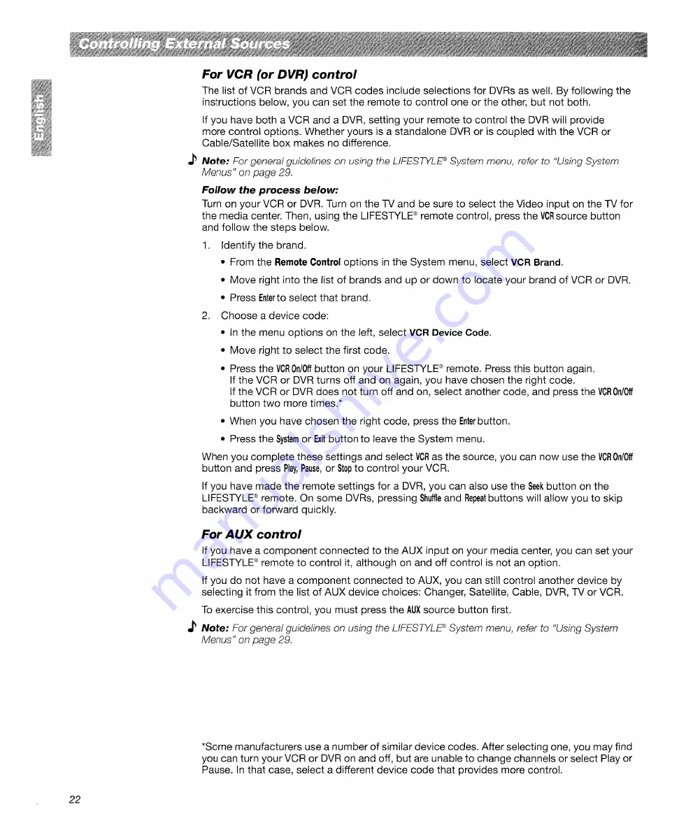 Bose LifeStyle 18 Quick Setup Manual Download Page 61