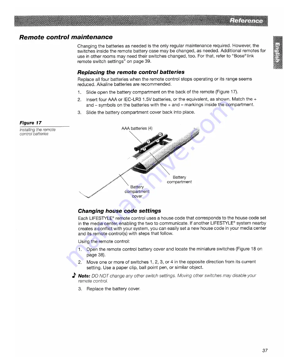 Bose LifeStyle 18 Quick Setup Manual Download Page 76