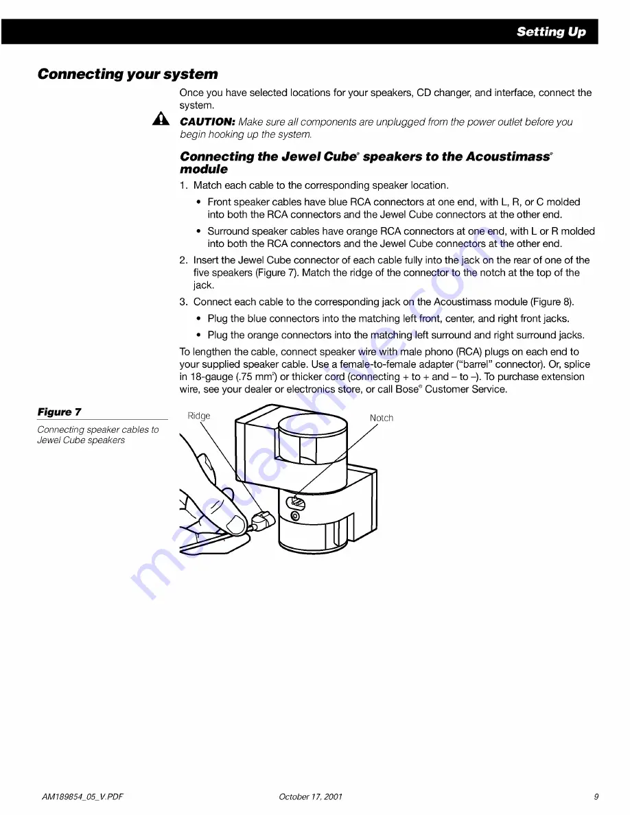 Bose Lifestyle 50 Owner'S Manual Download Page 11