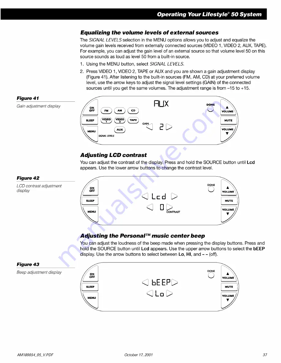 Bose Lifestyle 50 Owner'S Manual Download Page 39