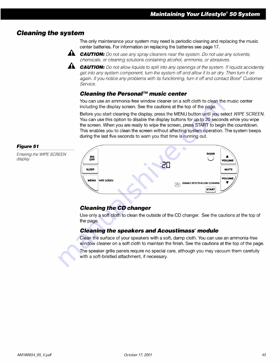 Bose Lifestyle 50 Owner'S Manual Download Page 47