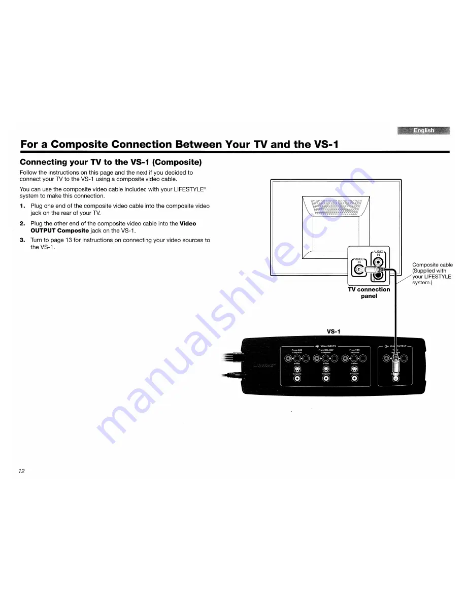 Bose Lifestyle VS-1 Скачать руководство пользователя страница 12