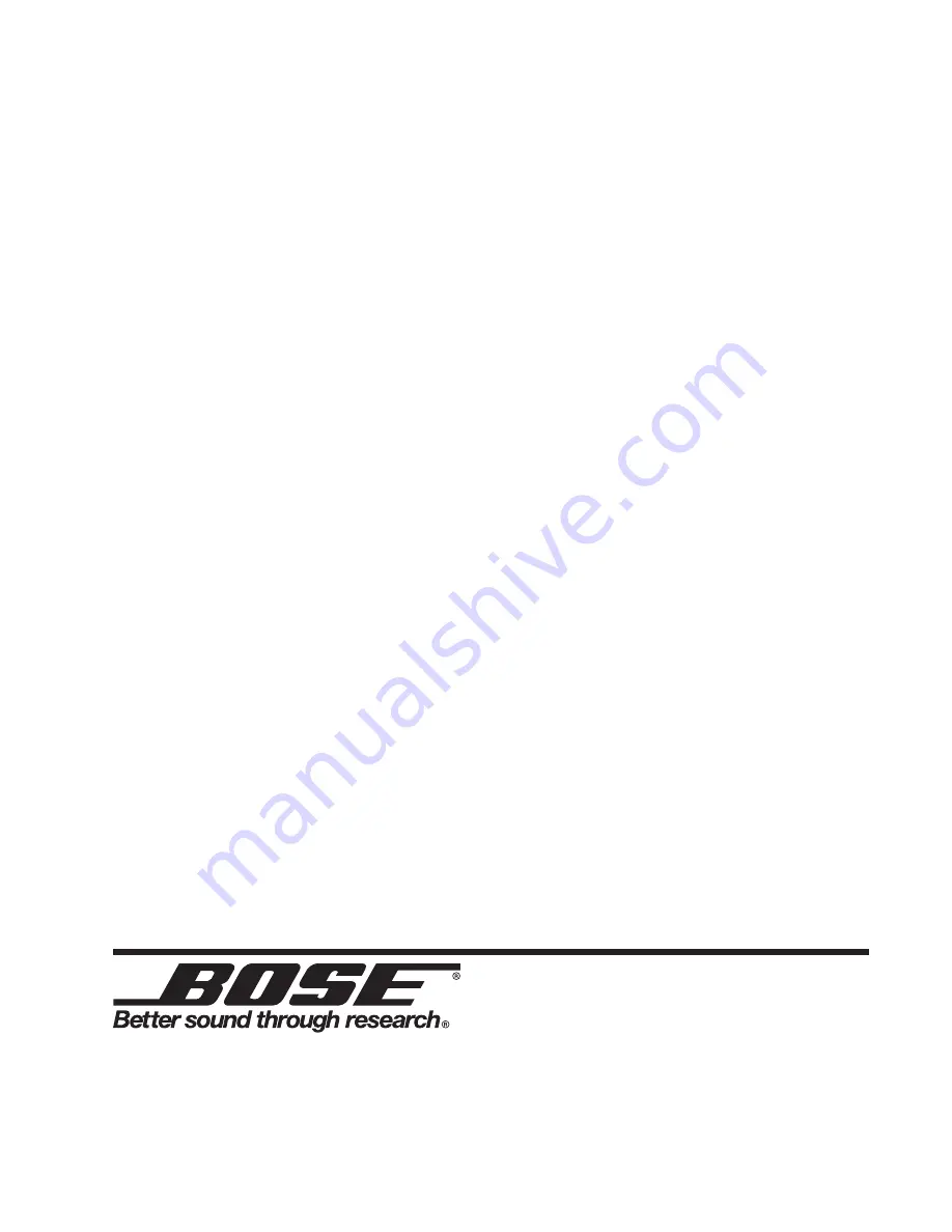 Bose Panaray LT MB12 III Service Manual Download Page 27