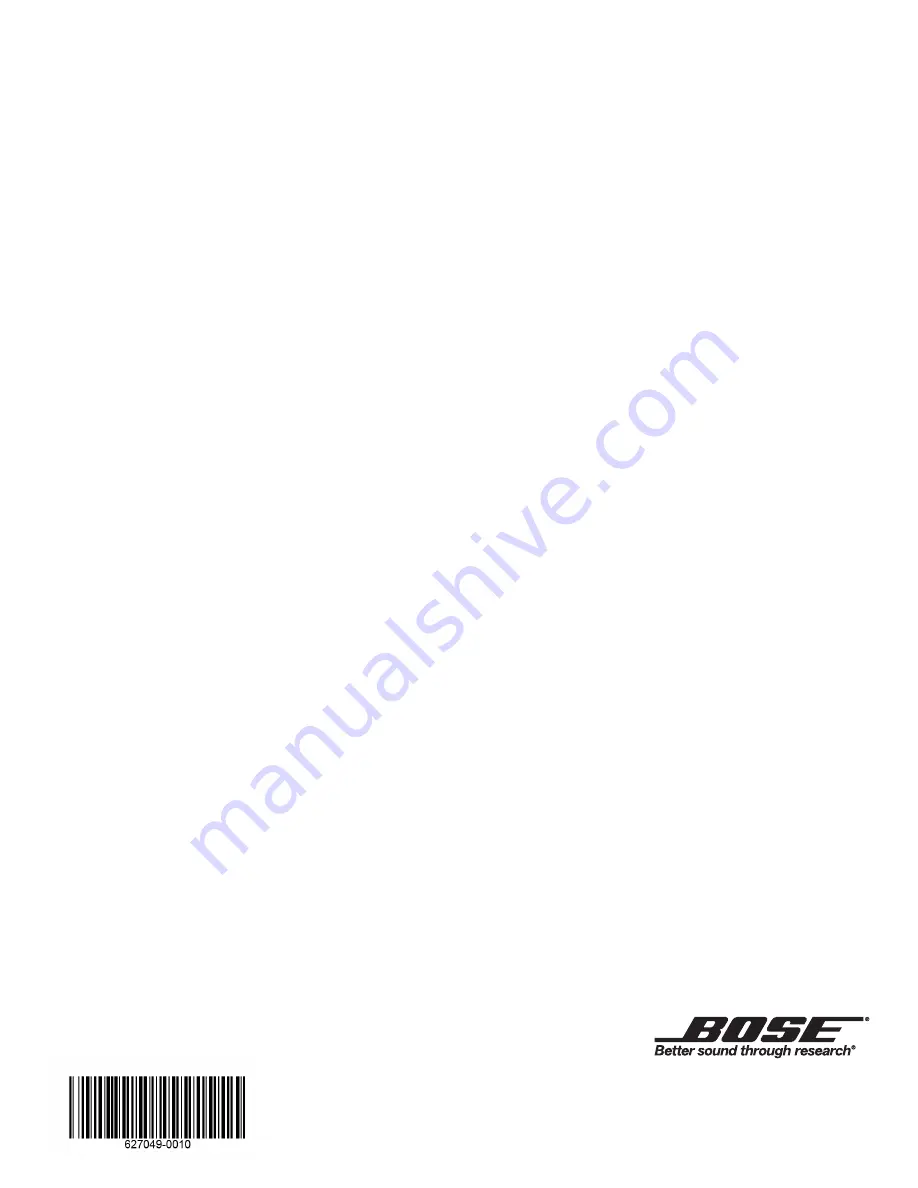 Bose RoomMatch Utility RMU208 Installation And Safety Manuallines Download Page 12