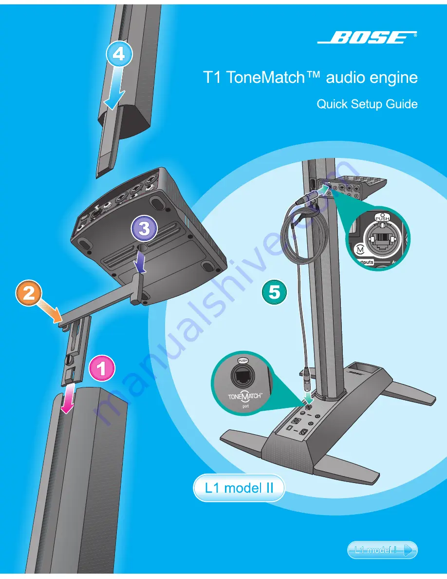 Bose T1 ToneMatch Quick Setup Manual Download Page 1