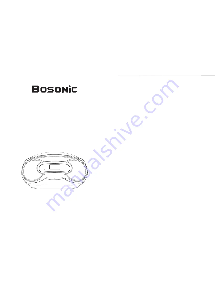 Bosonic PCD-80 Instruction Manual Download Page 1