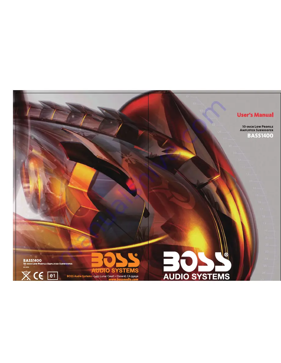 Boss Audio Systems BASS1400 active Скачать руководство пользователя страница 2