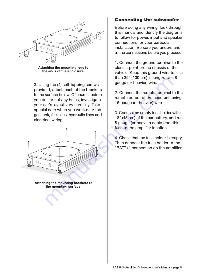 Boss Audio Systems BASS900 User Manual Download Page 6