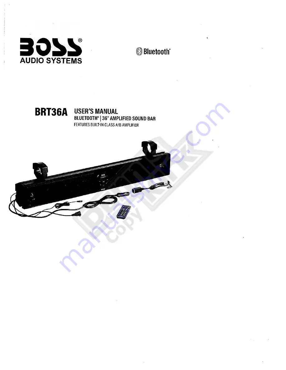 Boss Audio Systems BRT36A Скачать руководство пользователя страница 2