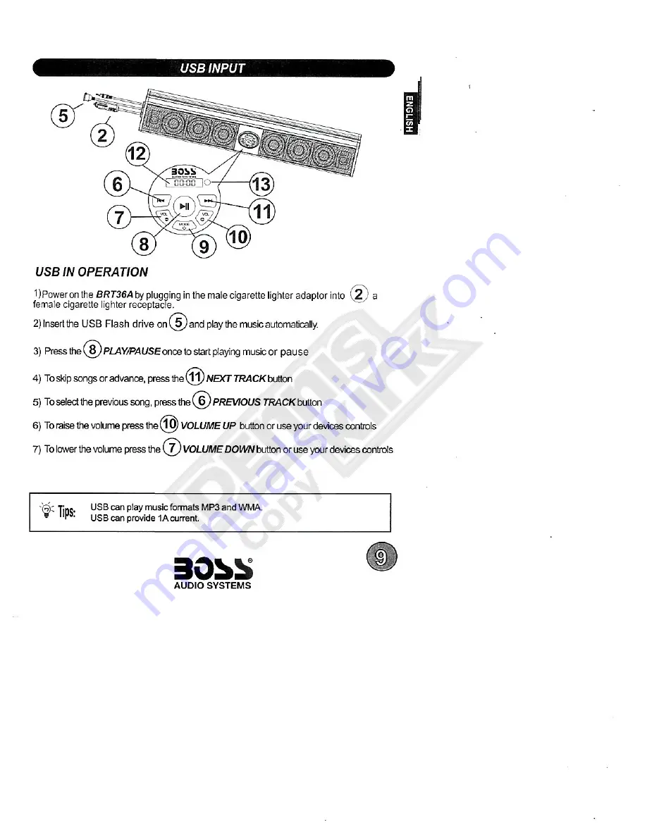 Boss Audio Systems BRT36A Скачать руководство пользователя страница 11