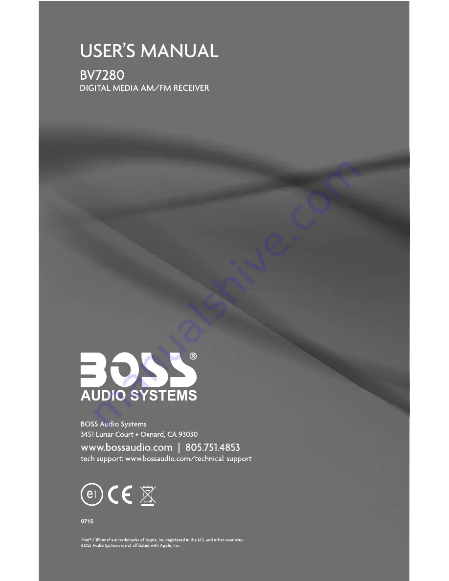 Boss Audio Systems BV7280 User Manual Download Page 16