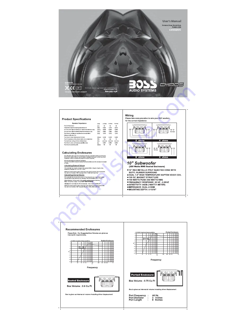 Boss Audio Systems CH103 User Manual Download Page 1