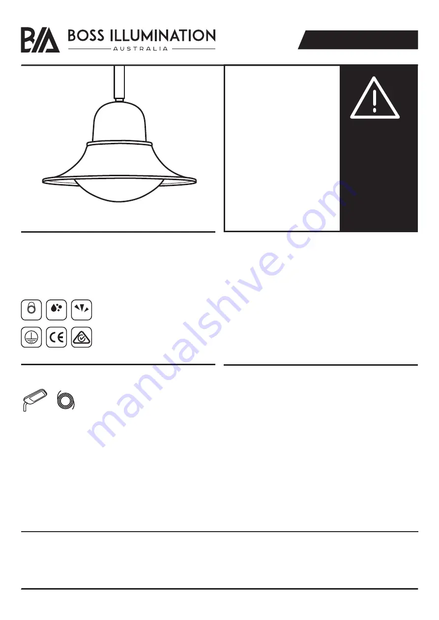 BOSS ILLUMINATION VESPER Product Manual Download Page 1