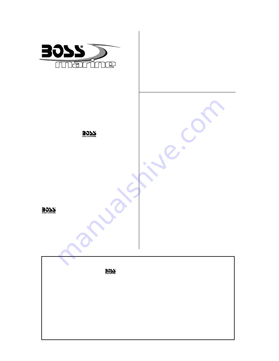 Boss marine MR1620S Скачать руководство пользователя страница 2