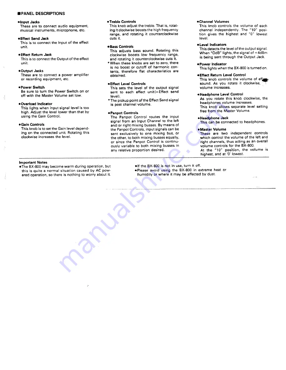 Boss BX-800 Instructions Manual Download Page 2