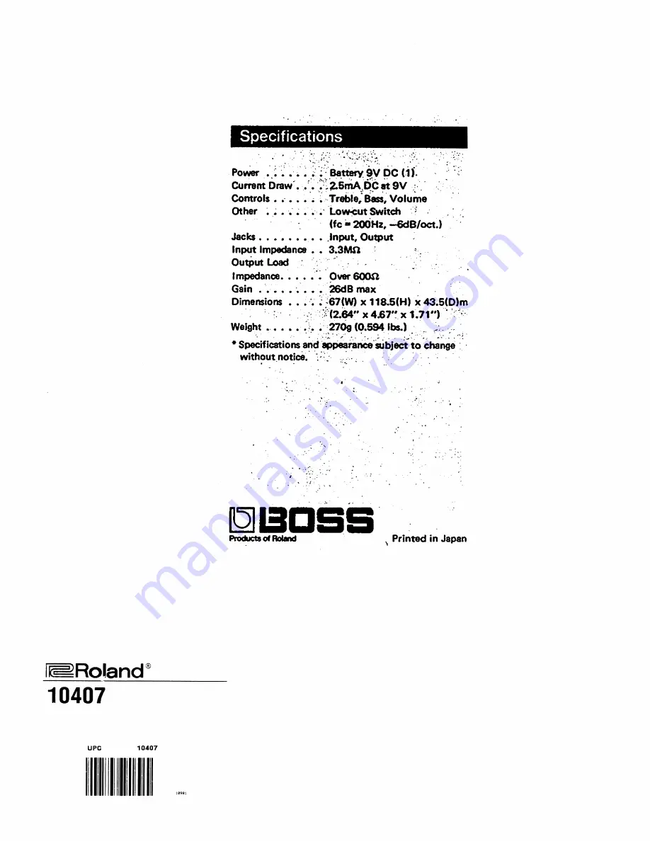 Boss FA-1 Instructions Manual Download Page 6