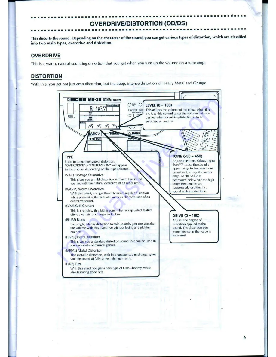 Boss ME-30 Owner'S Manual Download Page 9