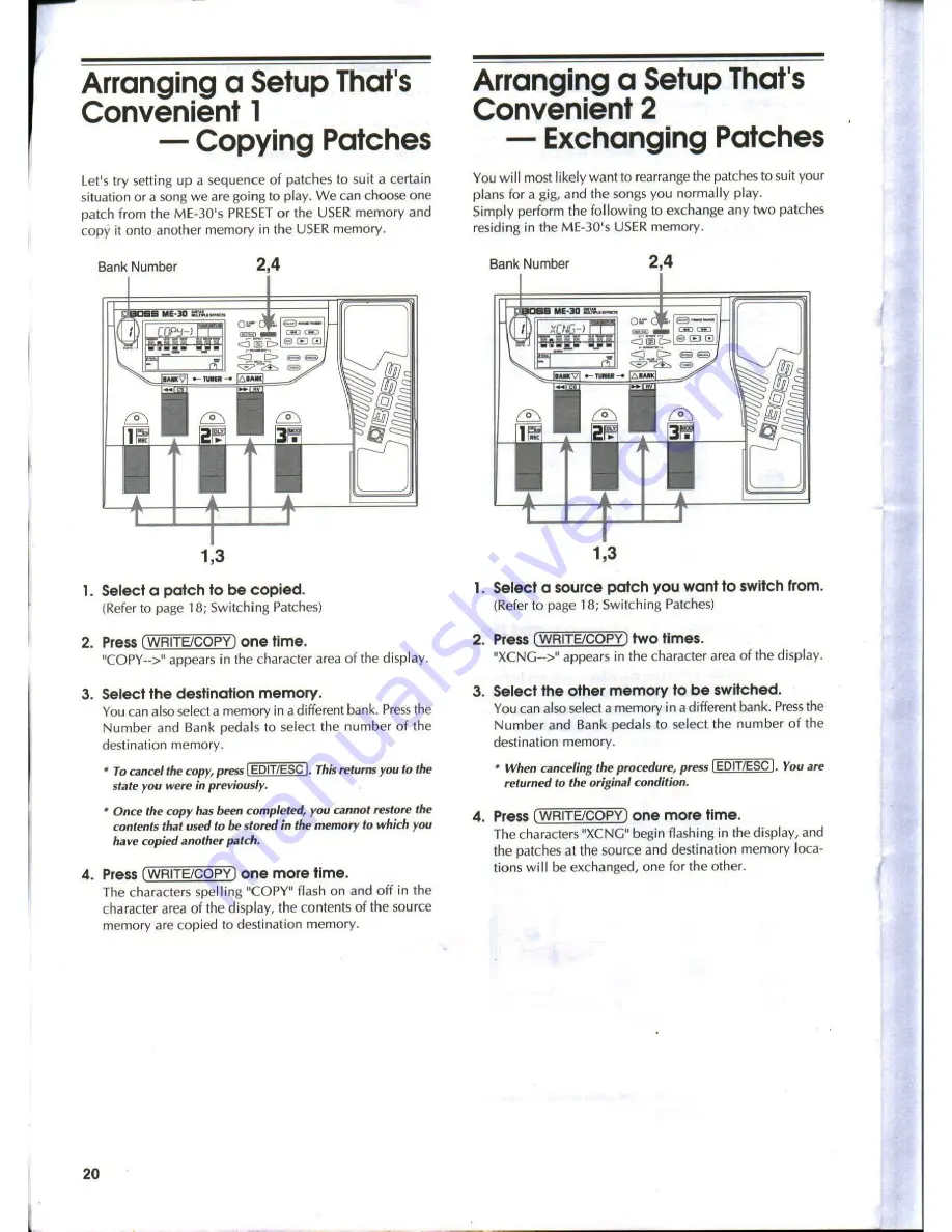 Boss ME-30 Owner'S Manual Download Page 20