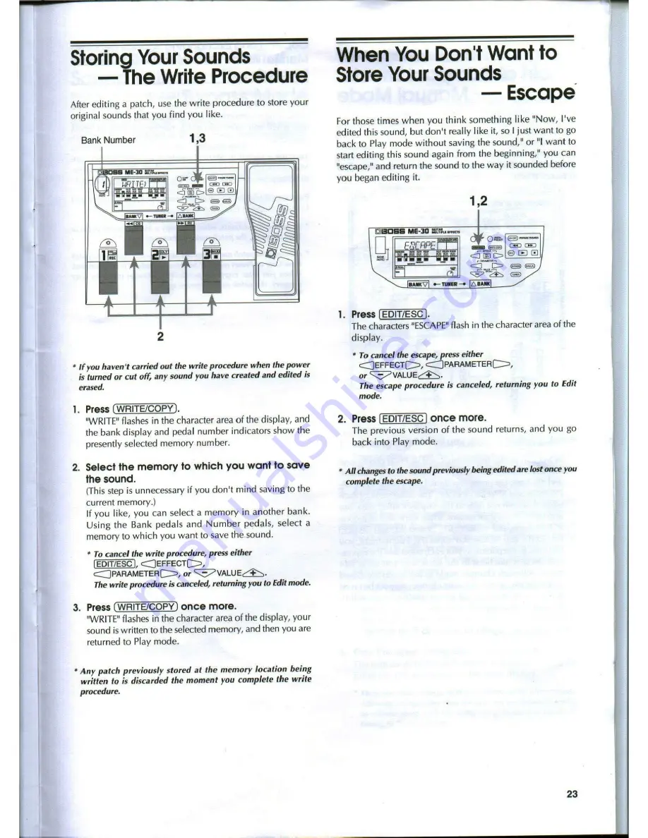 Boss ME-30 Owner'S Manual Download Page 23