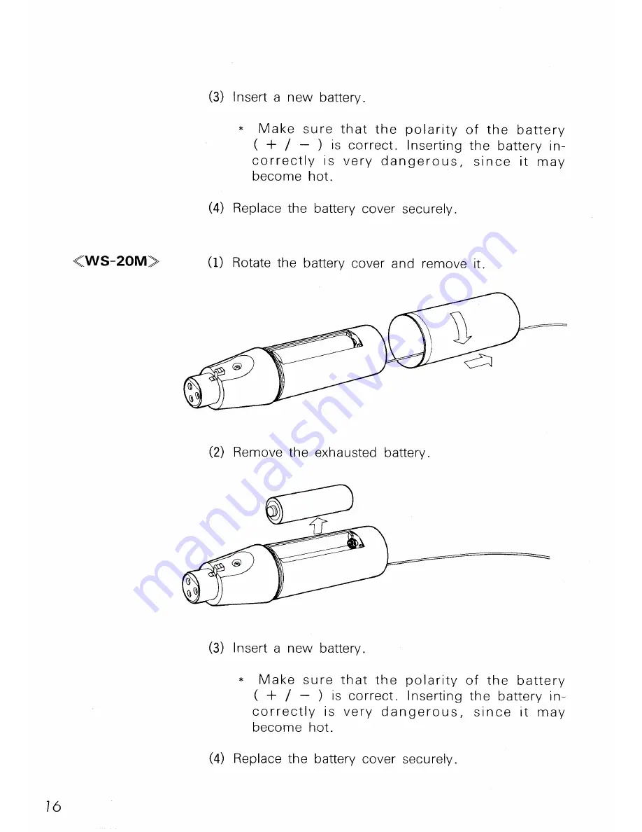 Boss WS-20 Owner'S Manual Download Page 18