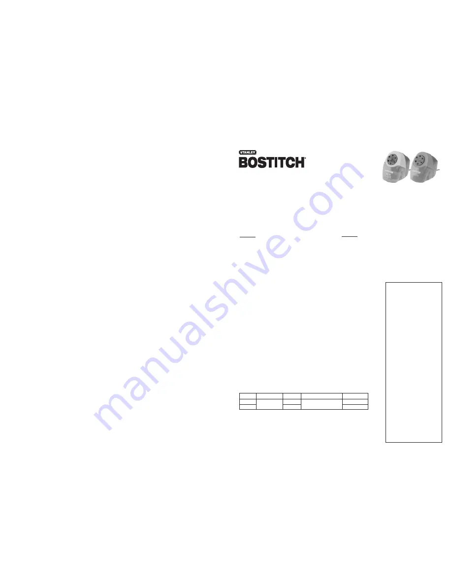 Bostitch EPS12HC Скачать руководство пользователя страница 1