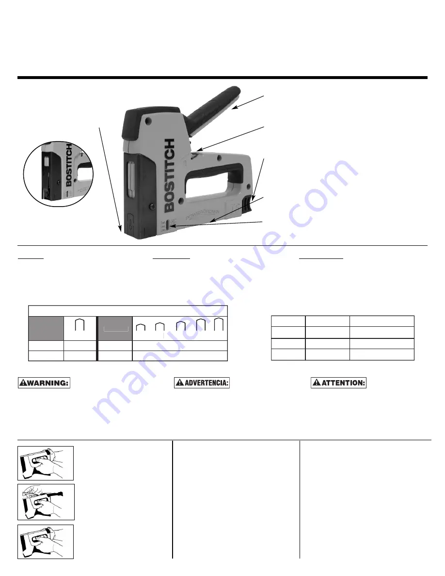 Bostitch PowerCrown T6-8 Скачать руководство пользователя страница 1