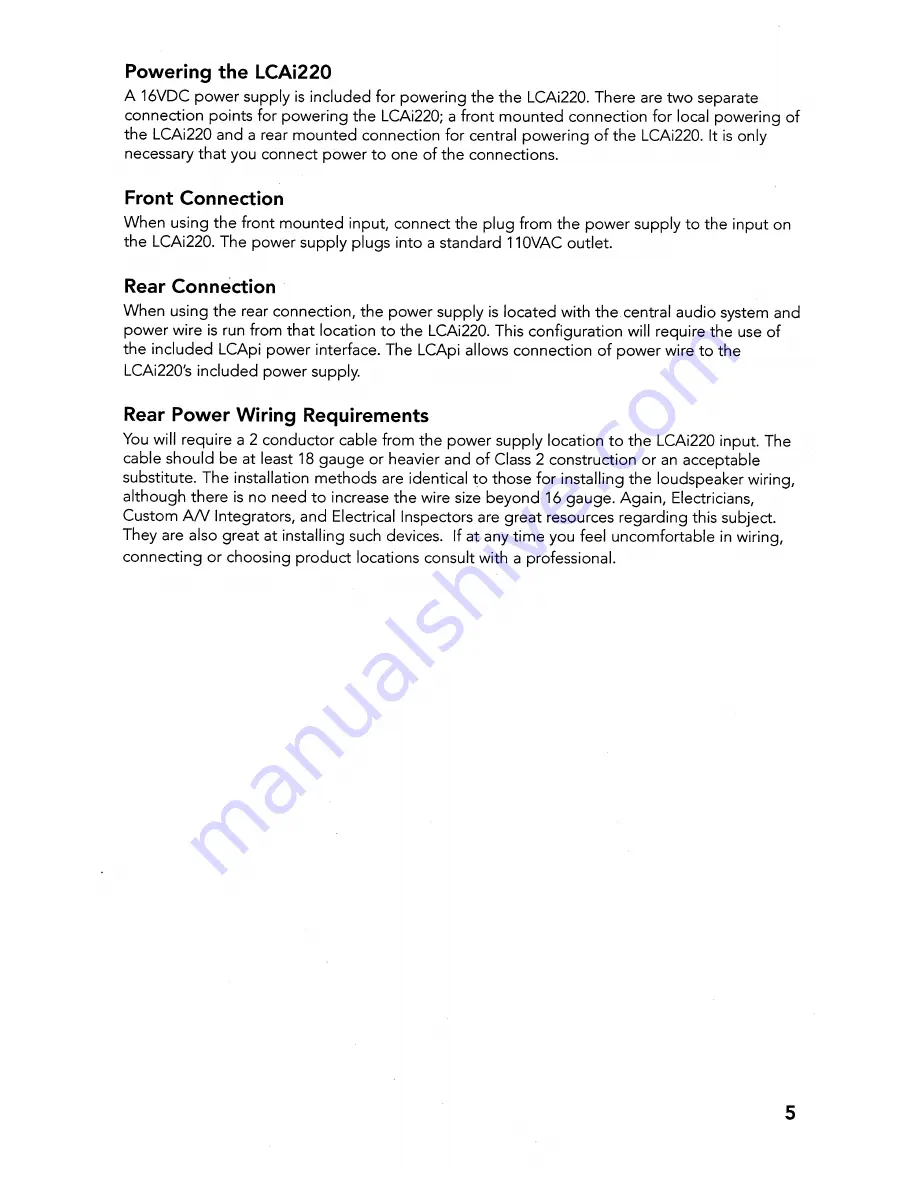 Boston LCAI220 User Manual Download Page 6