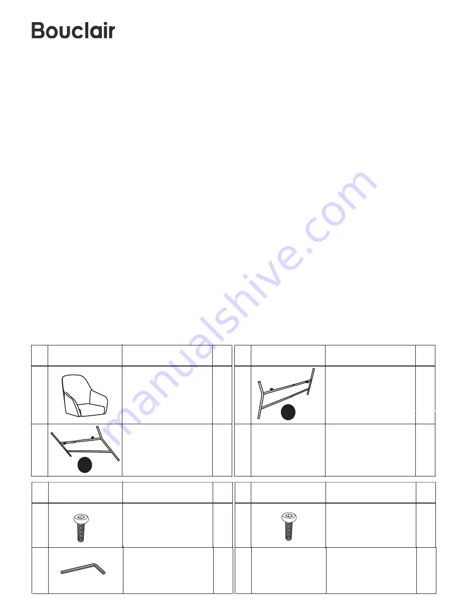 Bouclair 9399425 Assembly Instructions Download Page 1