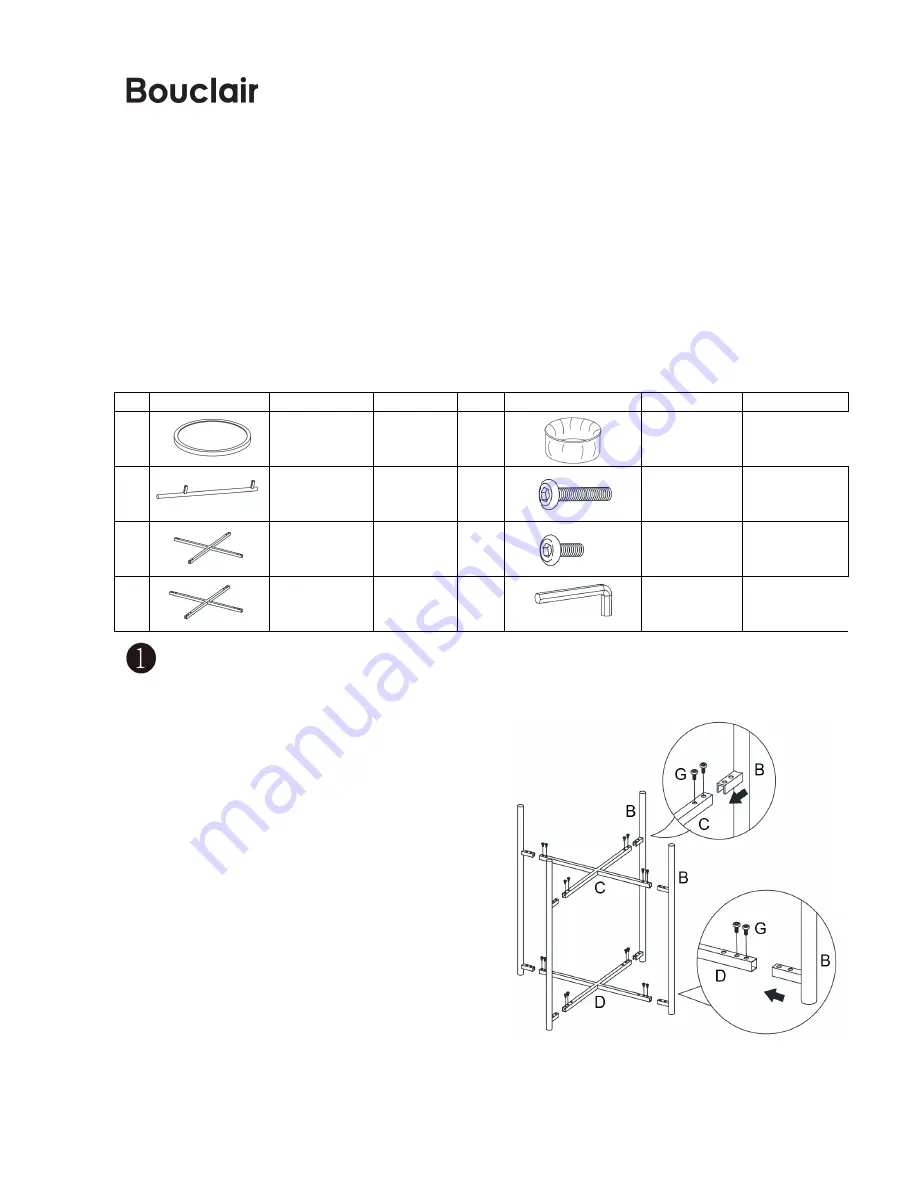 Bouclair 9401785 Assembly Instructions Download Page 1