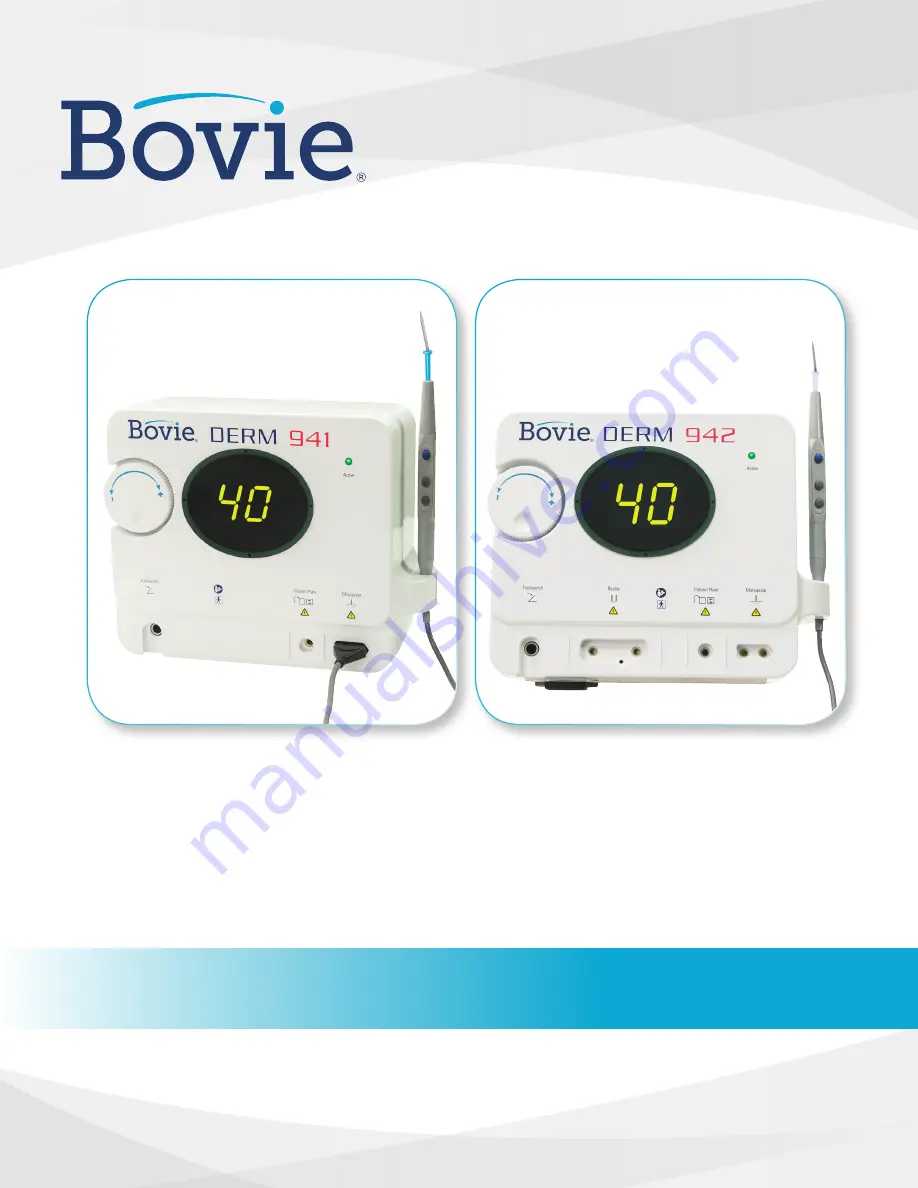 Bovie DERM 941 Скачать руководство пользователя страница 1