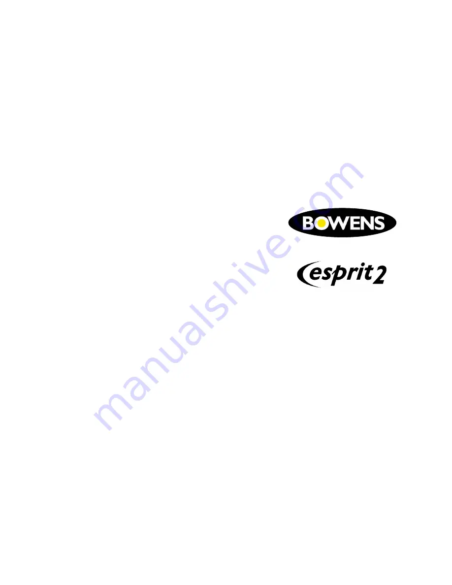 Bowens ESPRIT 2 500 Operating Instructions Manual Download Page 1